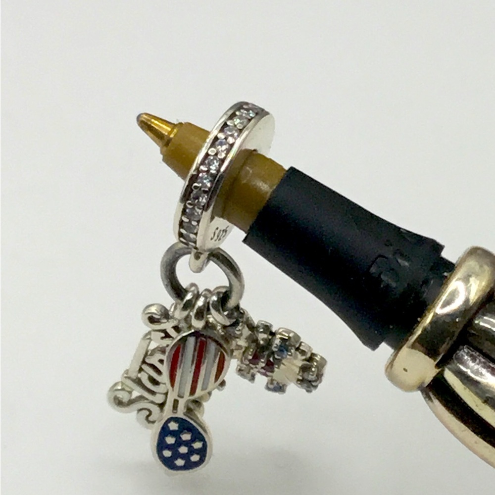 Pandora “Stars & Stripes Patriotic 3 pc Charm! New!
